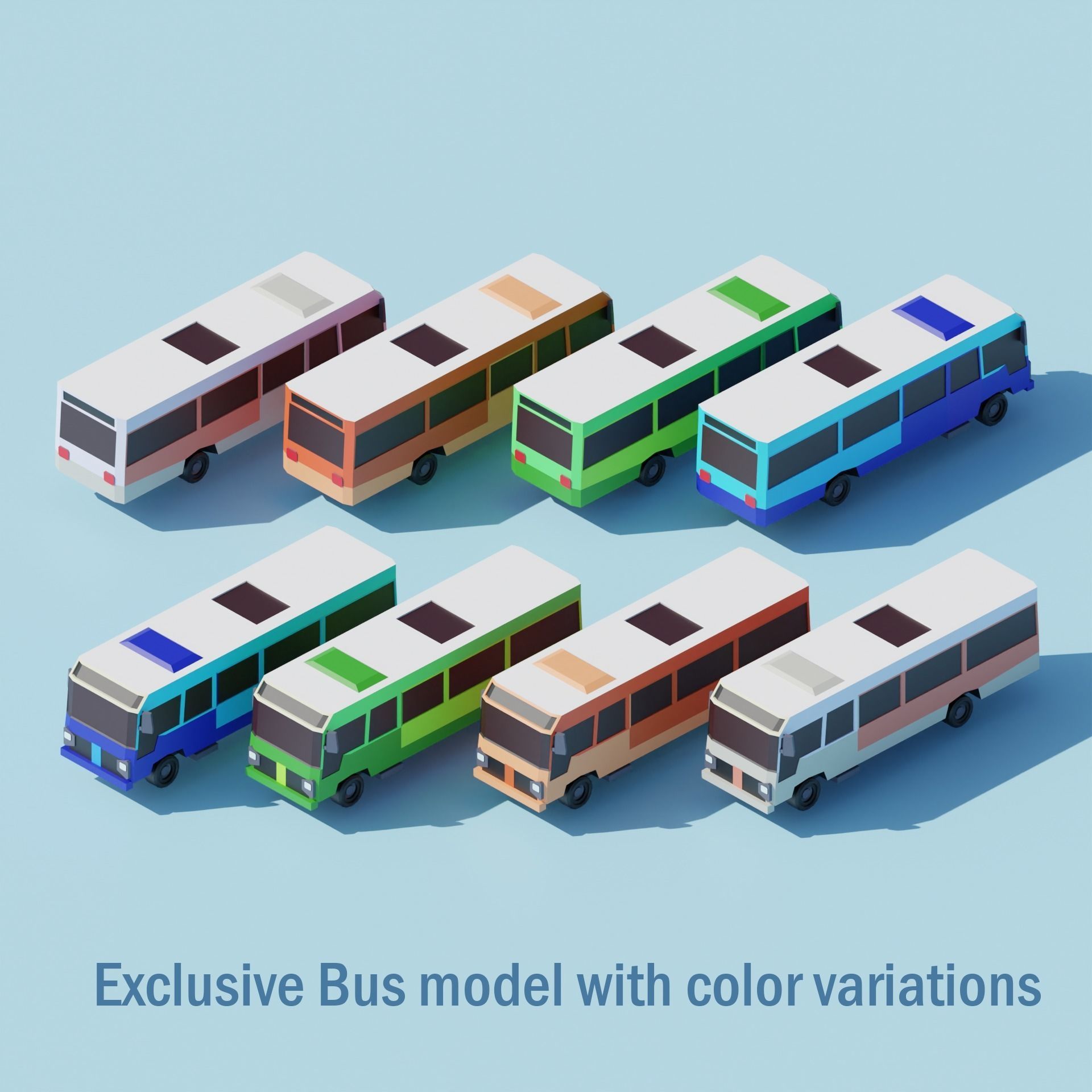 Low Poly City Asset Low-poly 3D model_33