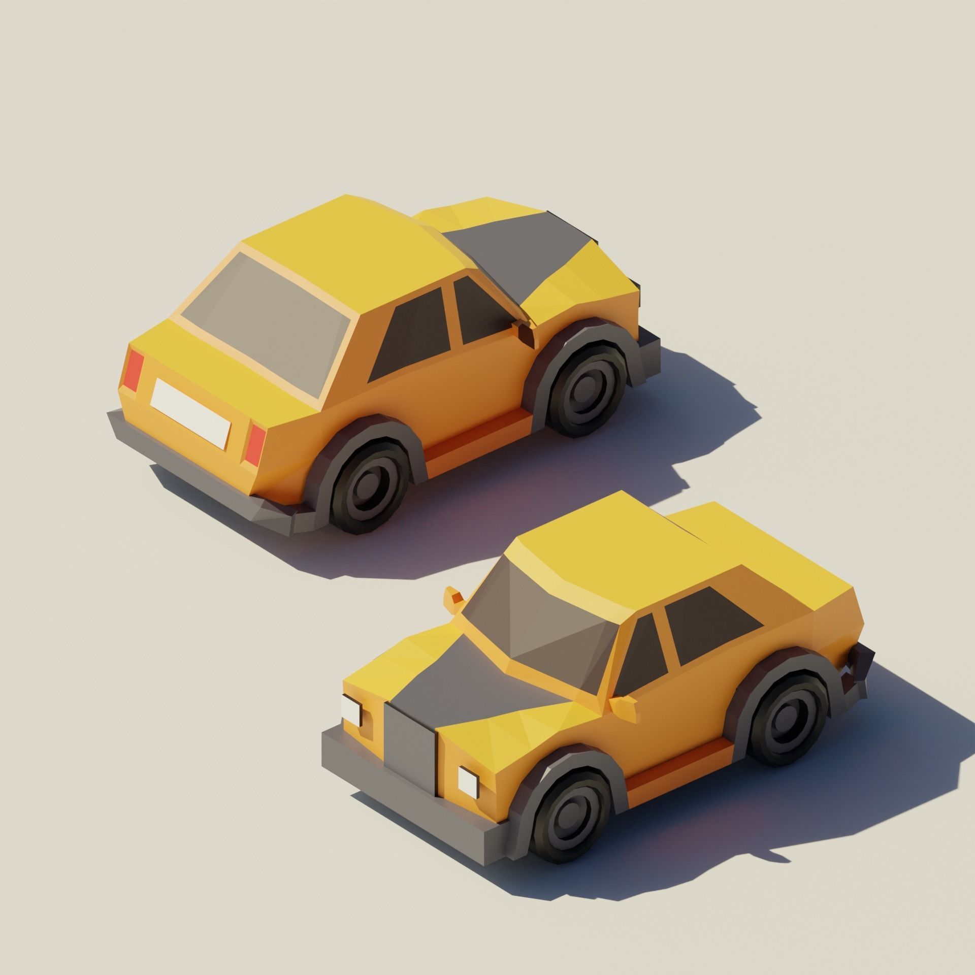 Low Poly City Asset Low-poly 3D model_32