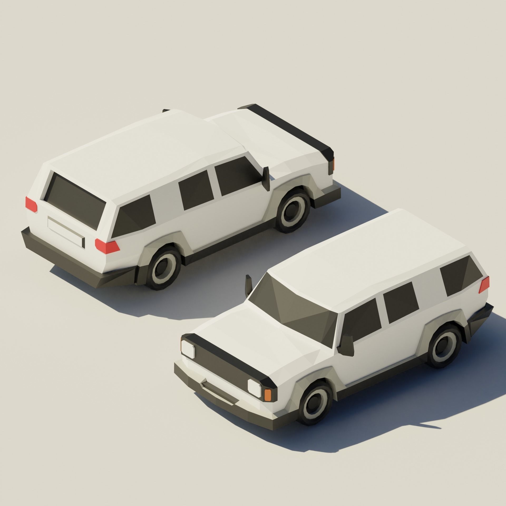 Low Poly City Asset Low-poly 3D model_23