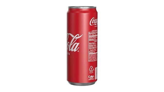 Coca Cola Drink Can Sleek 310ml 19 Low-poly 3D model 6