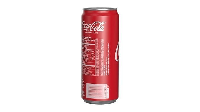 Coca Cola Drink Can Sleek 310ml 19 Low-poly 3D model 4