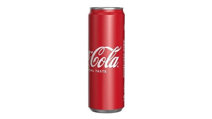 Coca Cola Drink Can Sleek 355ml 21 Low-poly 3D model 7