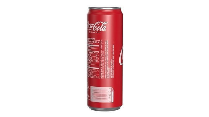 Coca Cola Drink Can Sleek 355ml 21 Low-poly 3D model 4