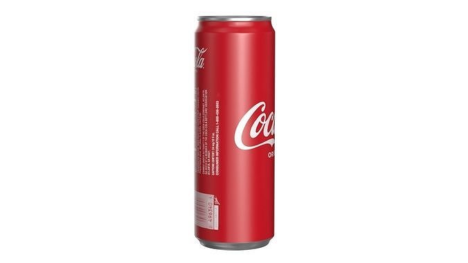 Coca Cola Drink Can Sleek 355ml 21 Low-poly 3D model 3