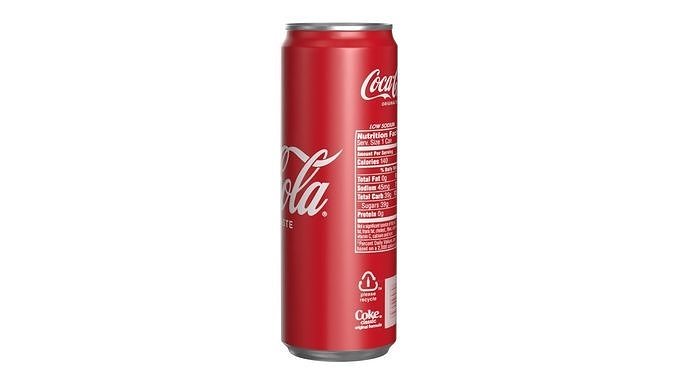 Coca Cola Drink Can Sleek 355ml 21 Low-poly 3D model 6