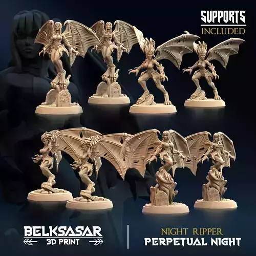 Night Ripper Nude and Normal Set x4