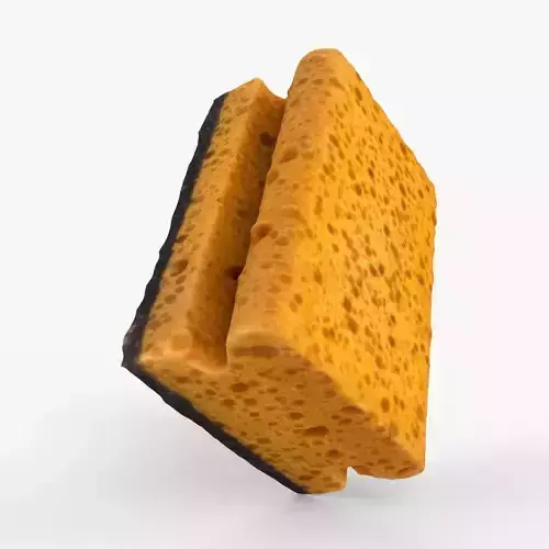 Photorealistic 3D scan of sponge Low-poly 3D model