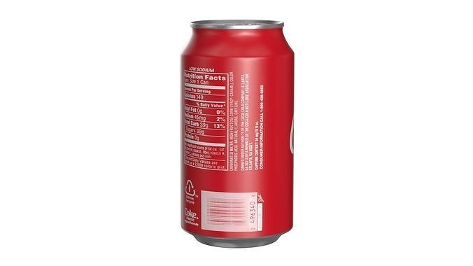 Coca Cola Drink Can 355ml 24 Low-poly 3D model 4