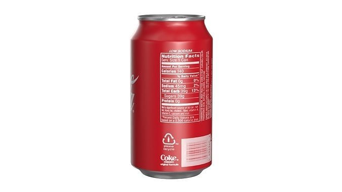 Coca Cola Drink Can 355ml 24 Low-poly 3D model 5