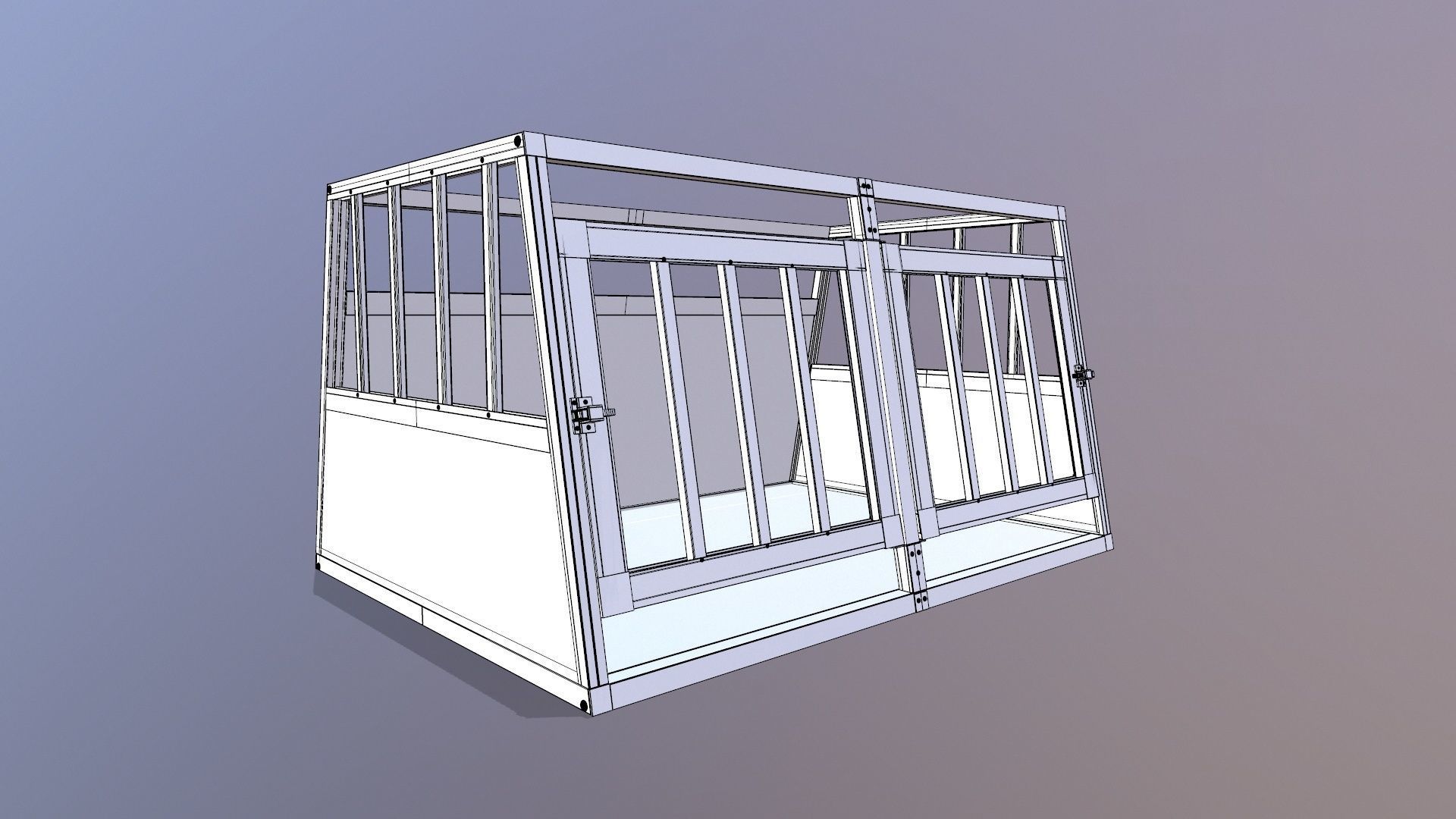 Dog Cage 3D model_14