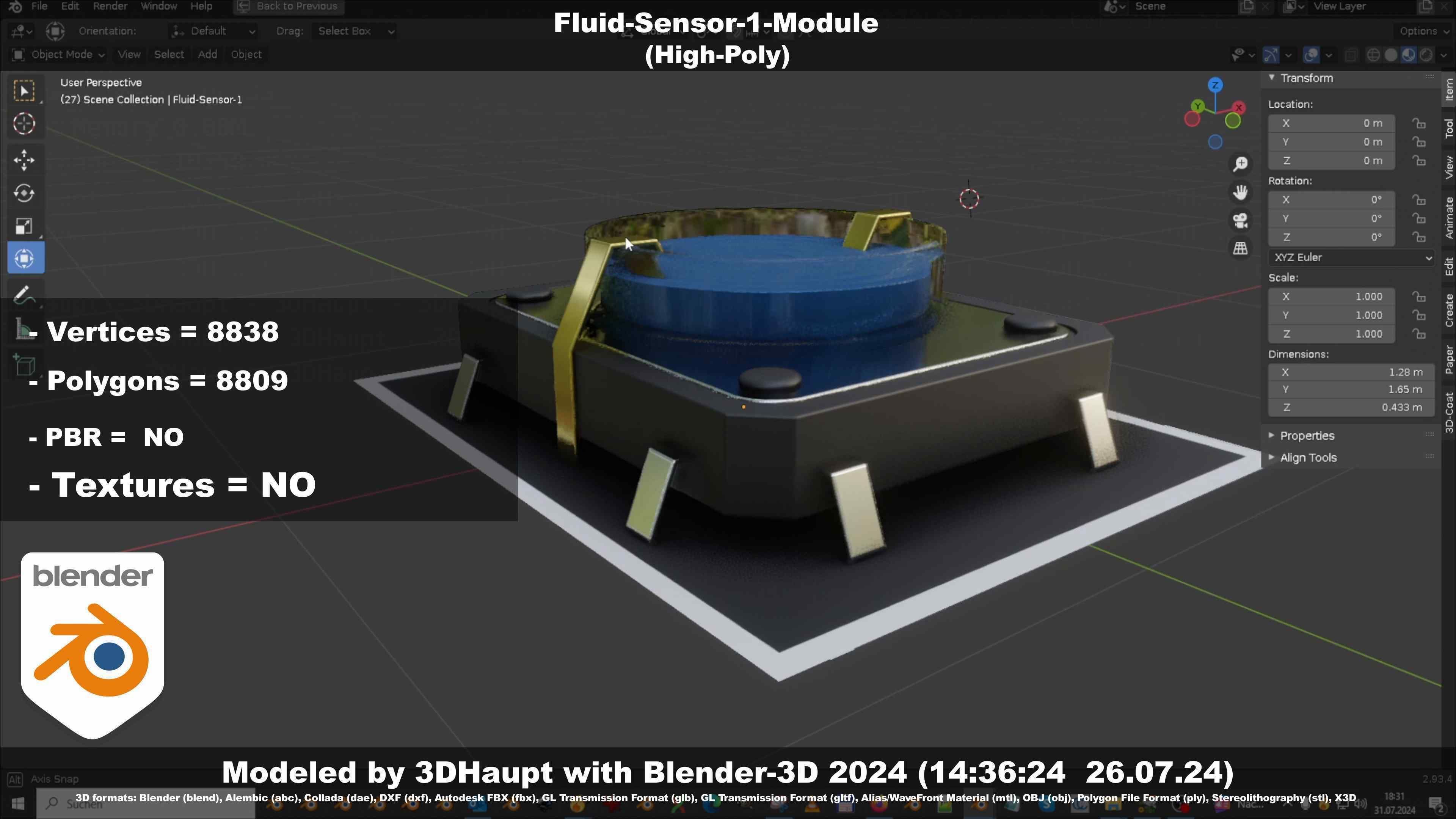 Fluid-Sensor-1-Module 3D model_134