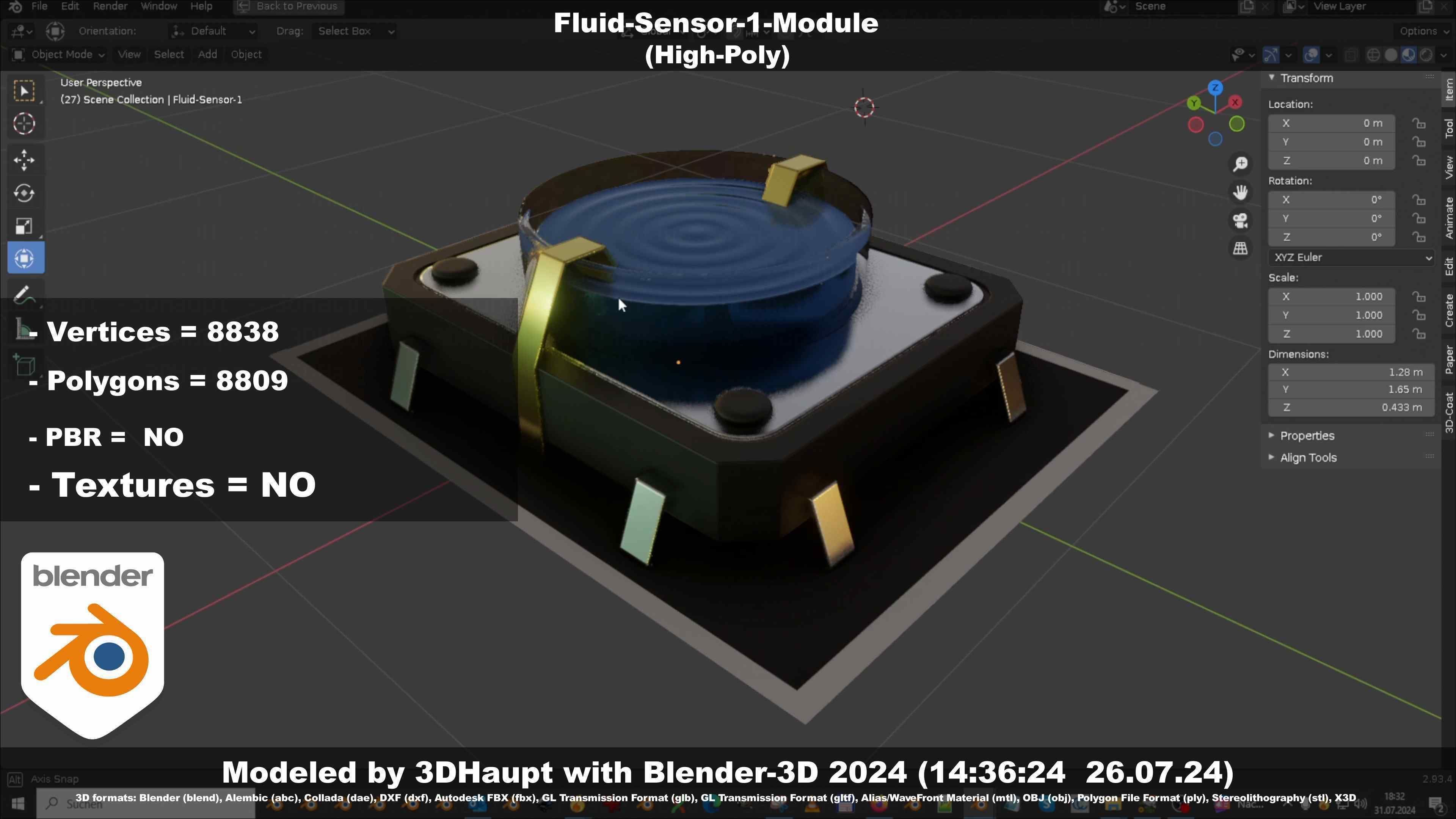 Fluid-Sensor-1-Module 3D model_107