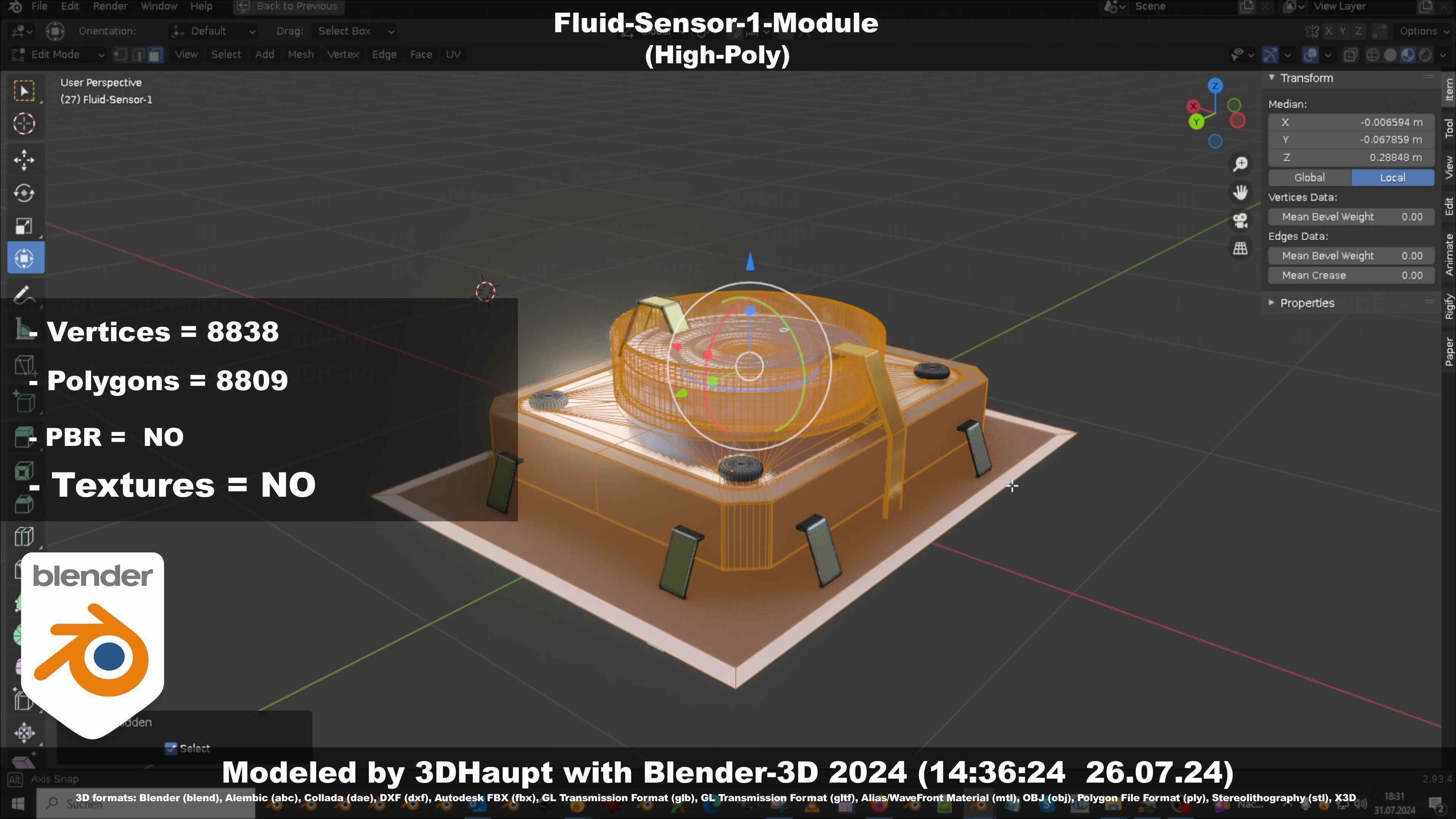 Fluid-Sensor-1-Module 3D model_100