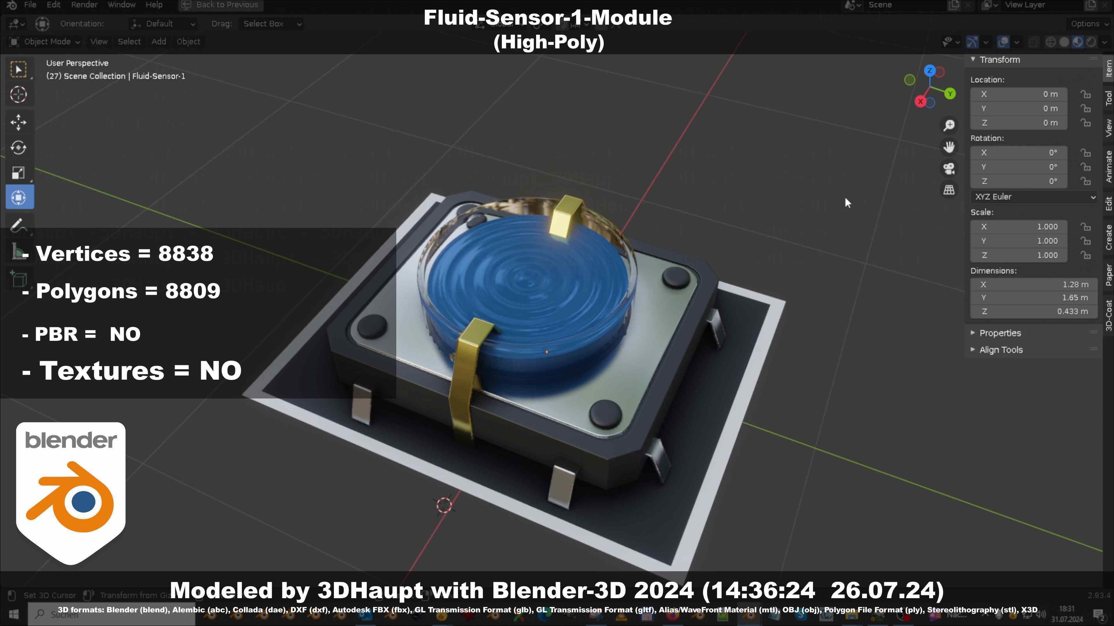 Fluid-Sensor-1-Module 3D model_2