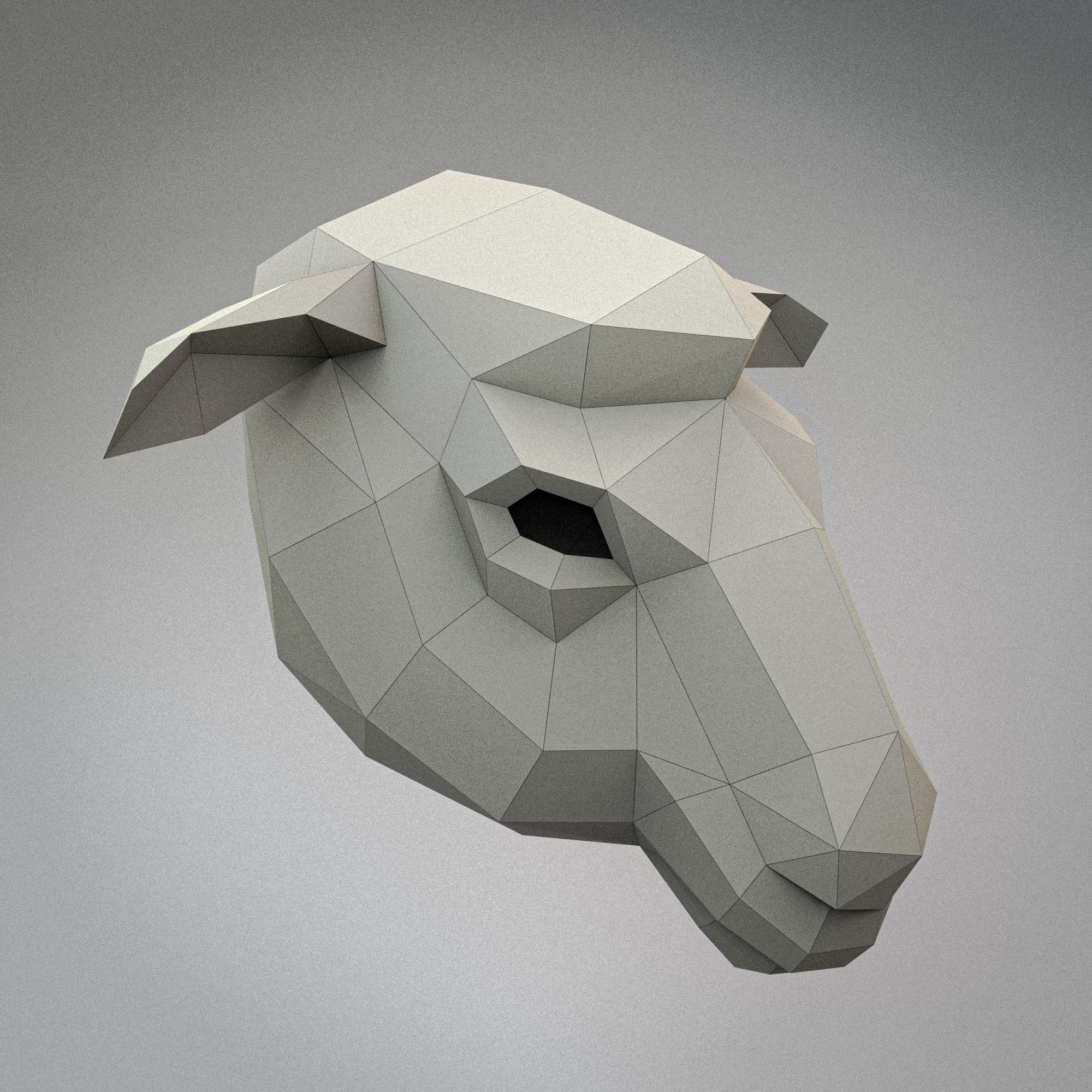 Sheep mask 3D model_1