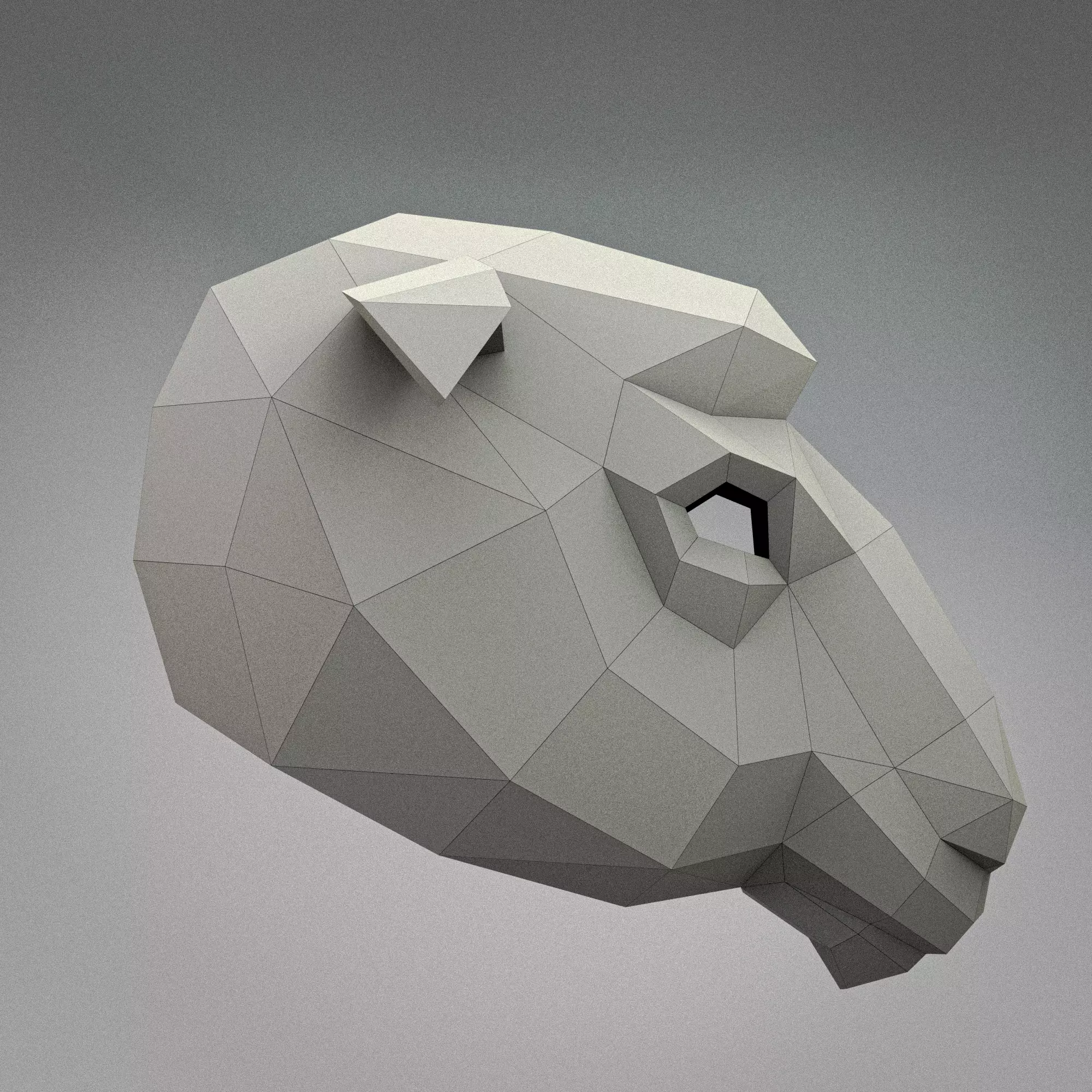 Sheep mask 3D model_0