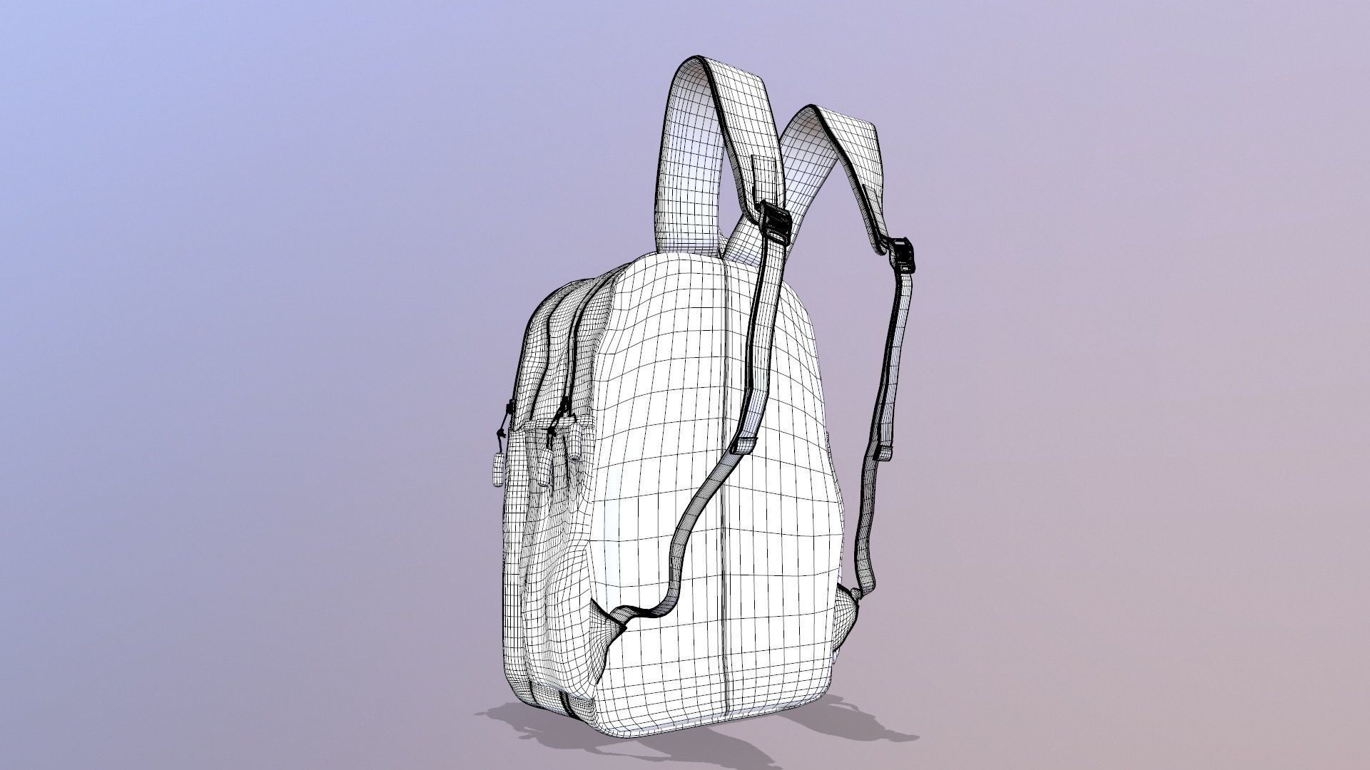 School Bag 3D model_14