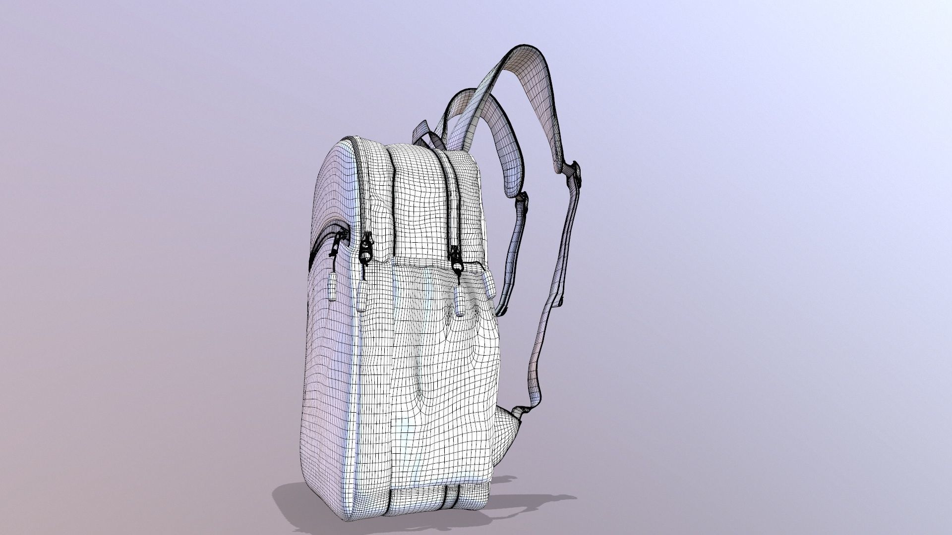 School Bag 3D model_15