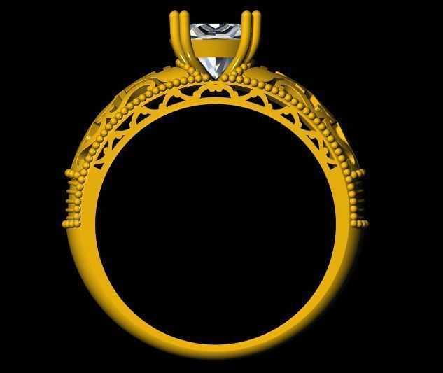 Solitaire ring 3dm file 3D print model_6