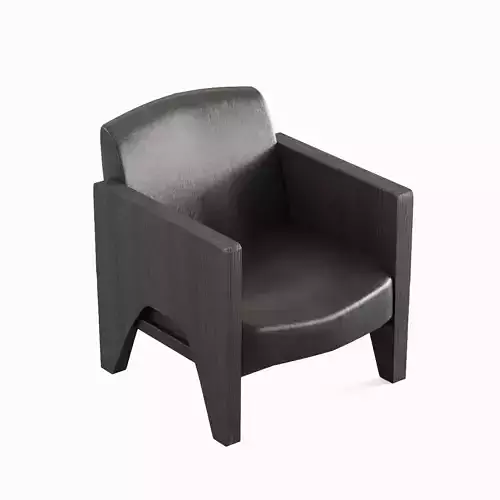 Modern Leather Armchair 01