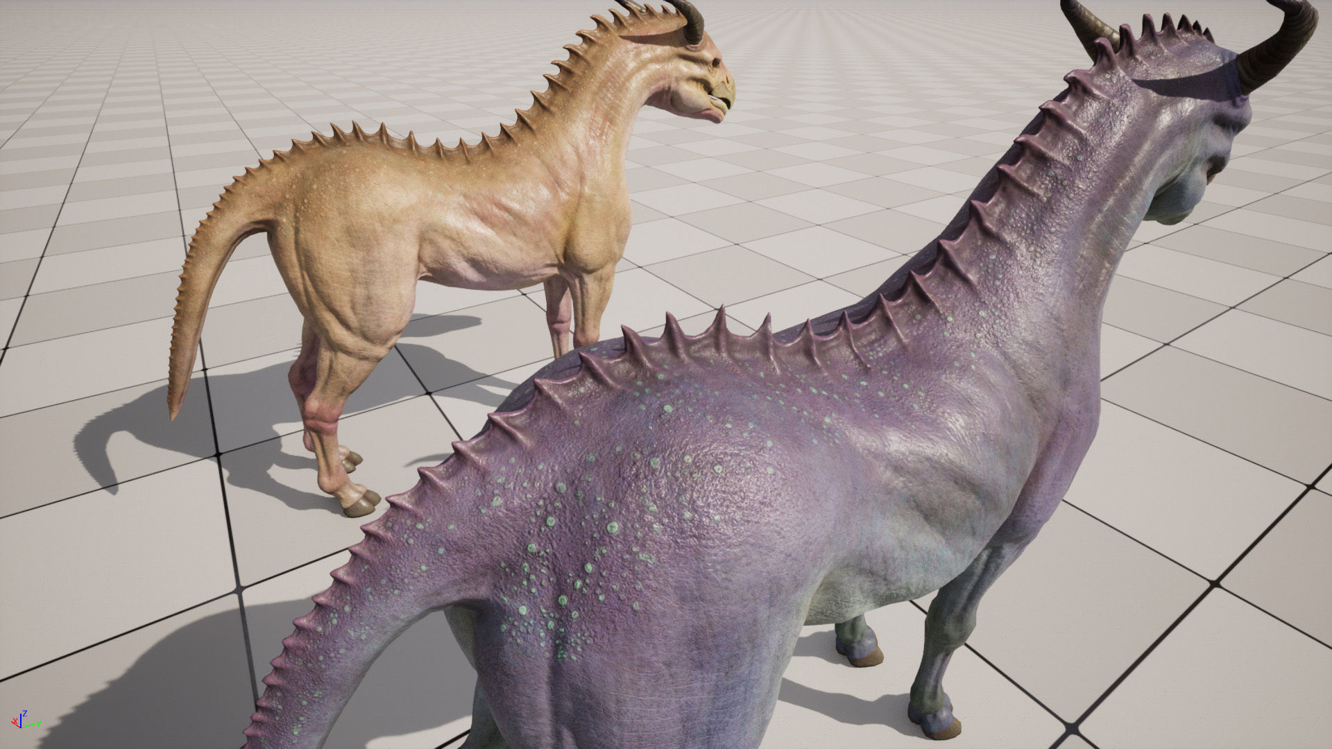 Horse creature Low-poly 3D model_15