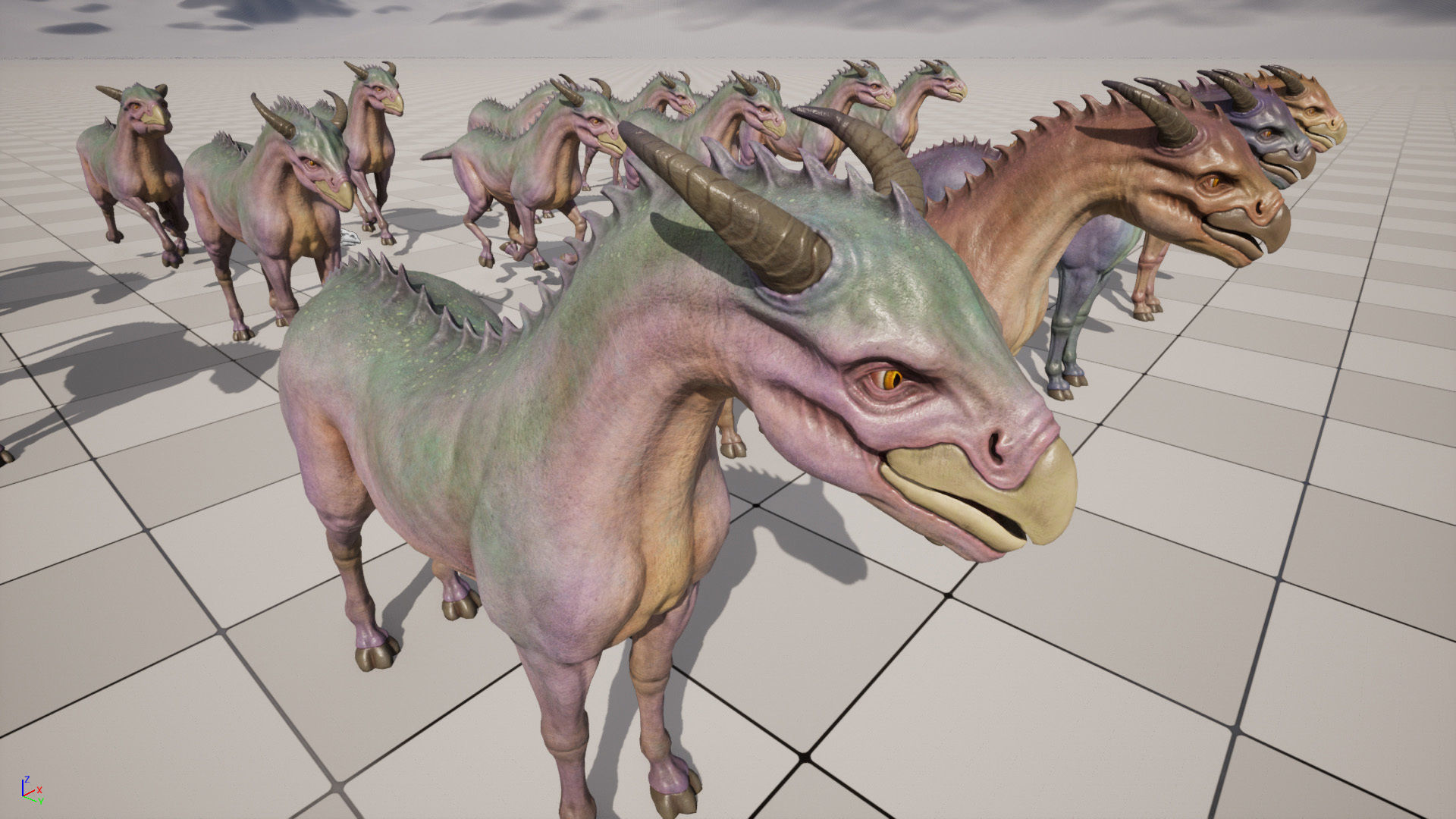 Horse creature Low-poly 3D model_14