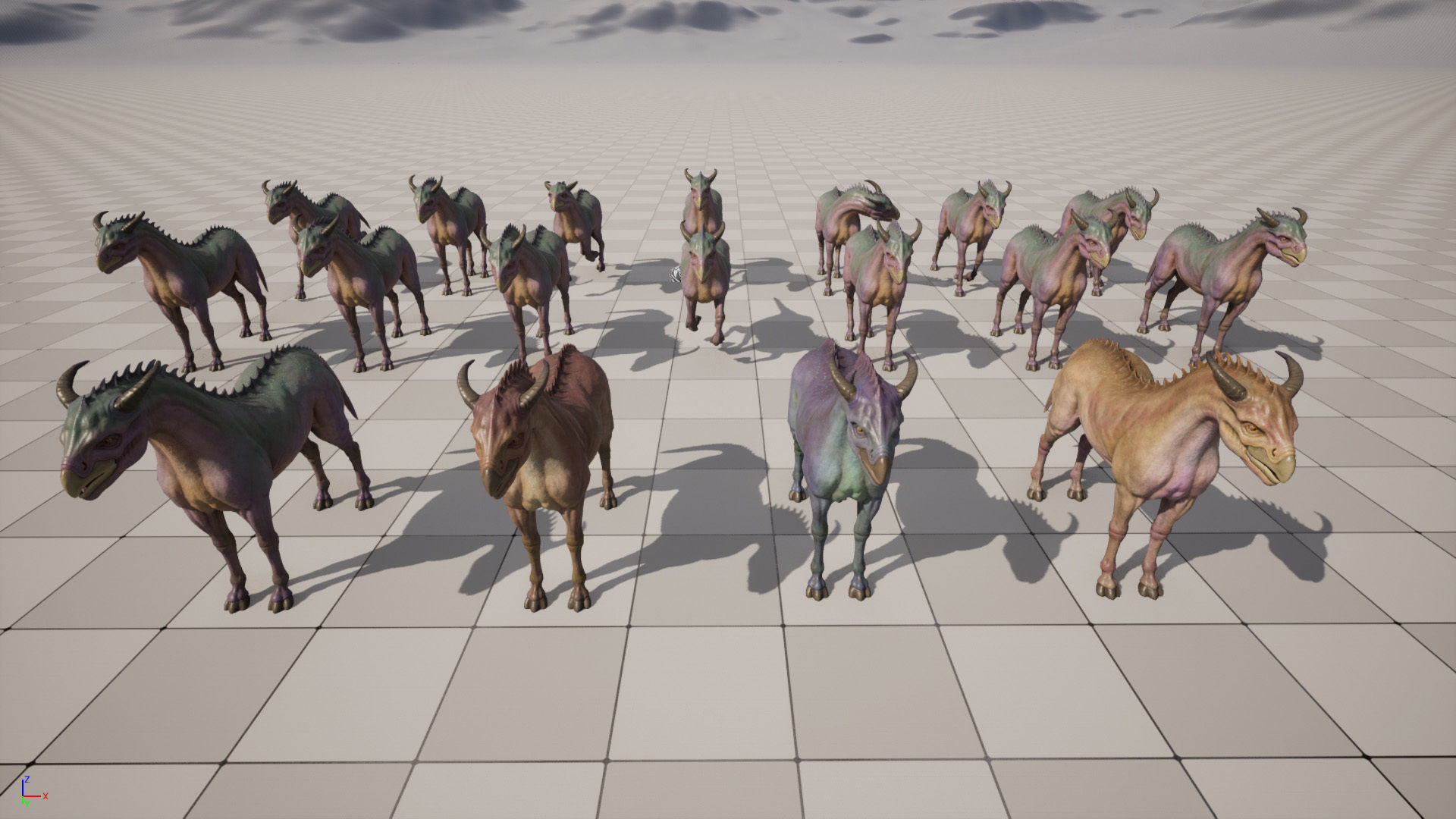 Horse creature Low-poly 3D model_13