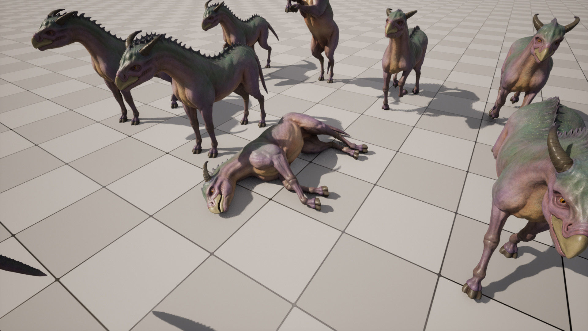 Horse creature Low-poly 3D model_18