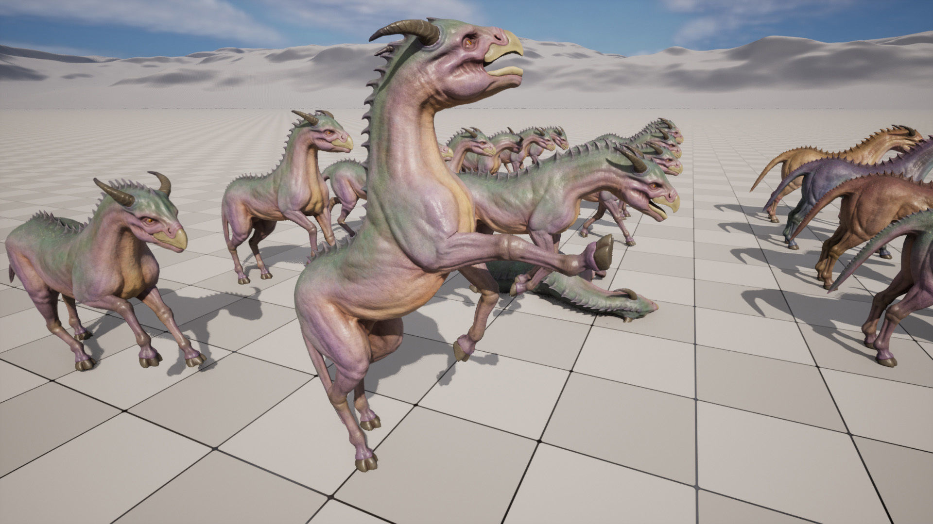 Horse creature Low-poly 3D model_16