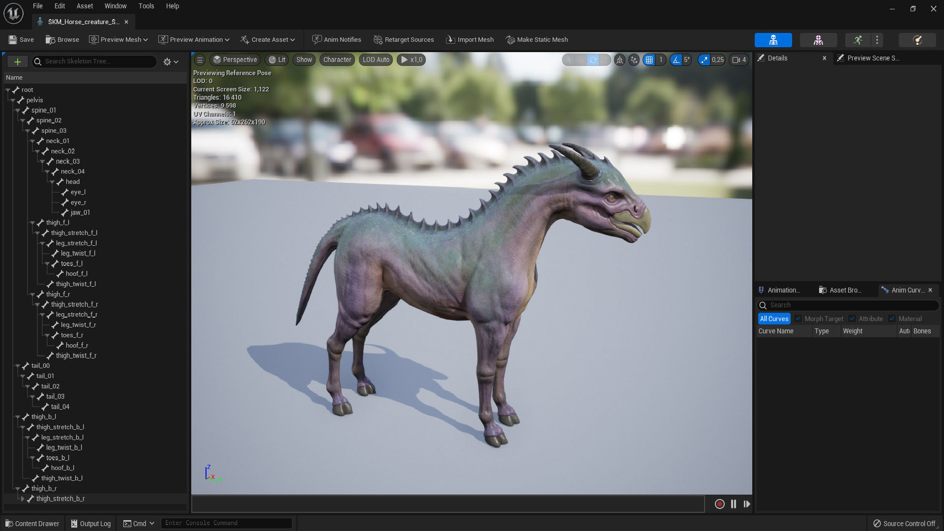 Horse creature Low-poly 3D model_17