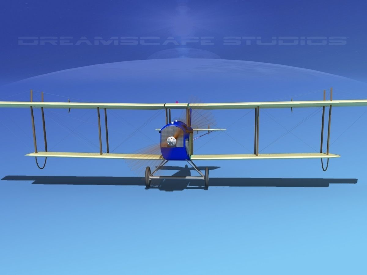 Curtiss JN-2 Jenny V10 Flying Circus 3D model_7