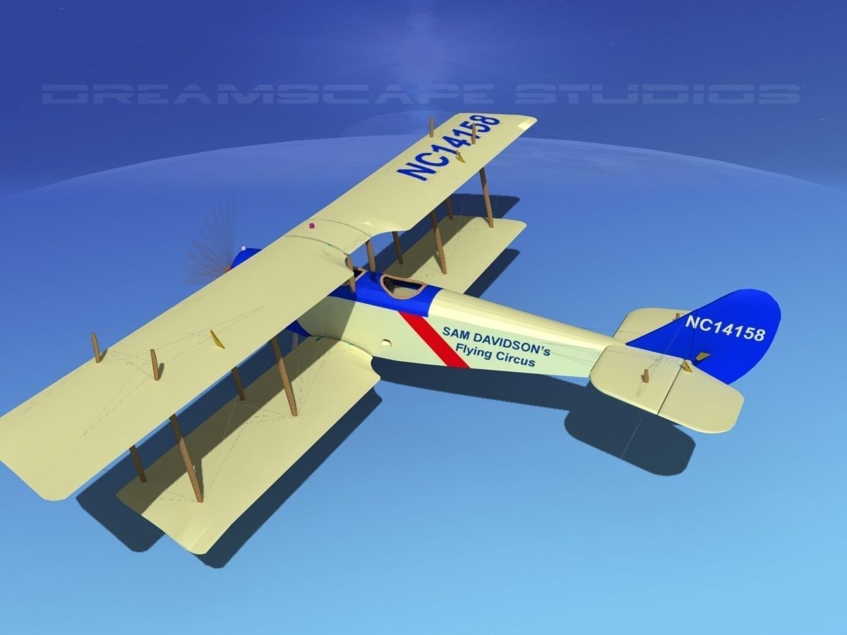 Curtiss JN-2 Jenny V10 Flying Circus 3D model_13