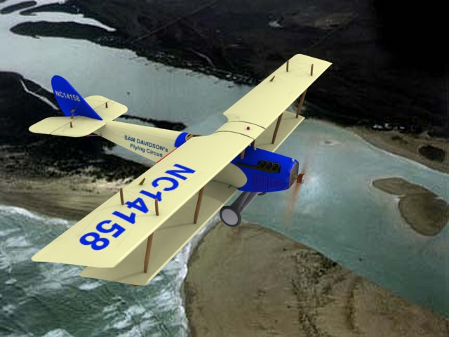 Curtiss JN-2 Jenny V10 Flying Circus 3D model_5