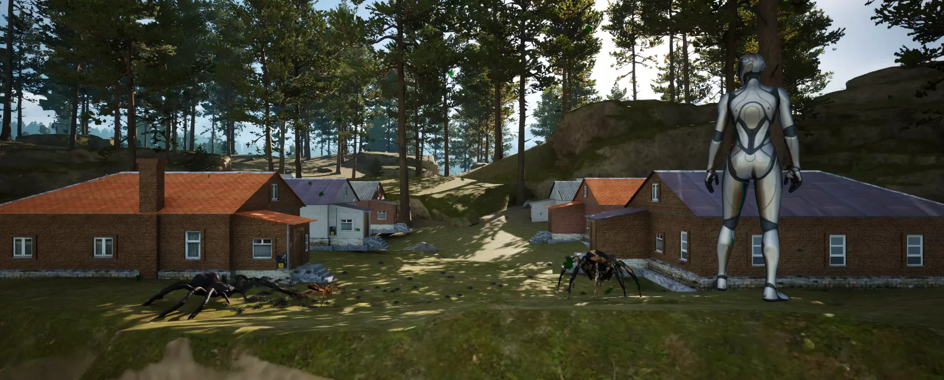 UE 5 fallen leaves and spiders horrible  sci fi animation  Low-poly 3D model_0