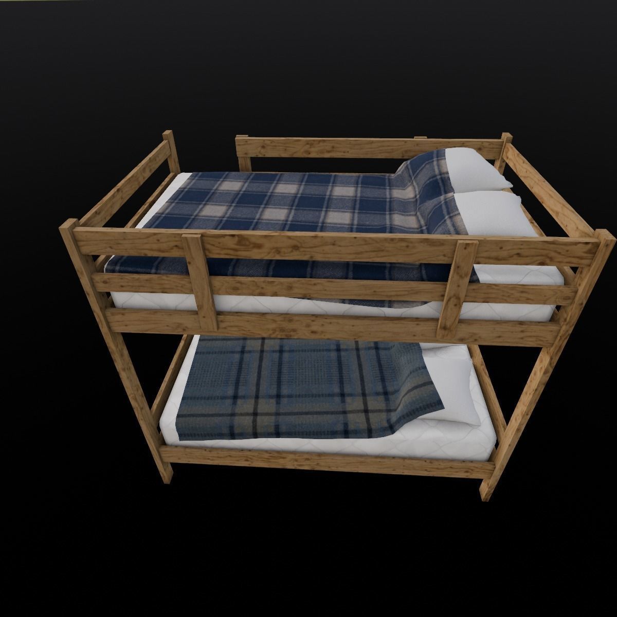 Bunkbed 3D Model Low-poly 3D model_10