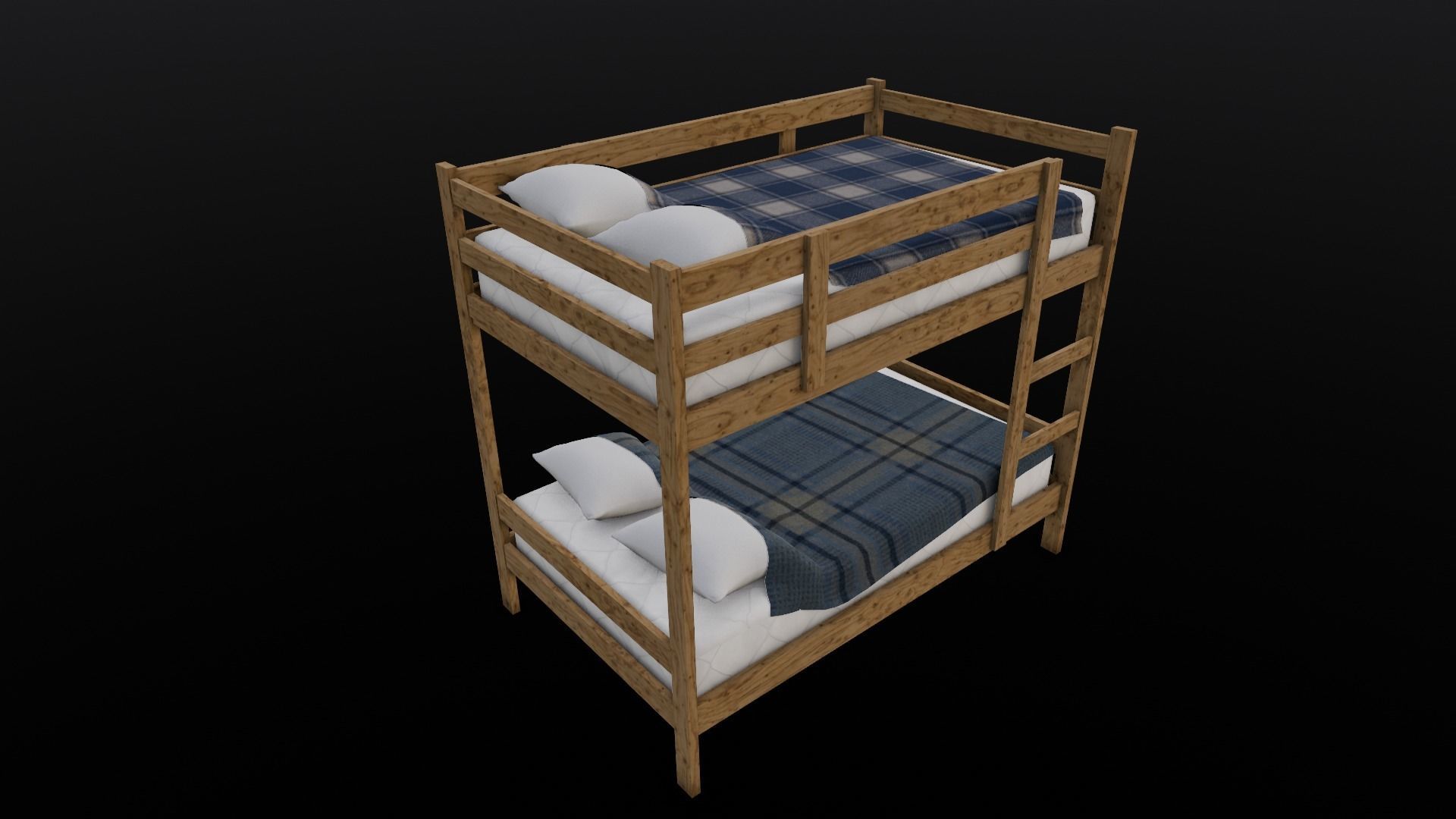 Bunkbed 3D Model Low-poly 3D model_6