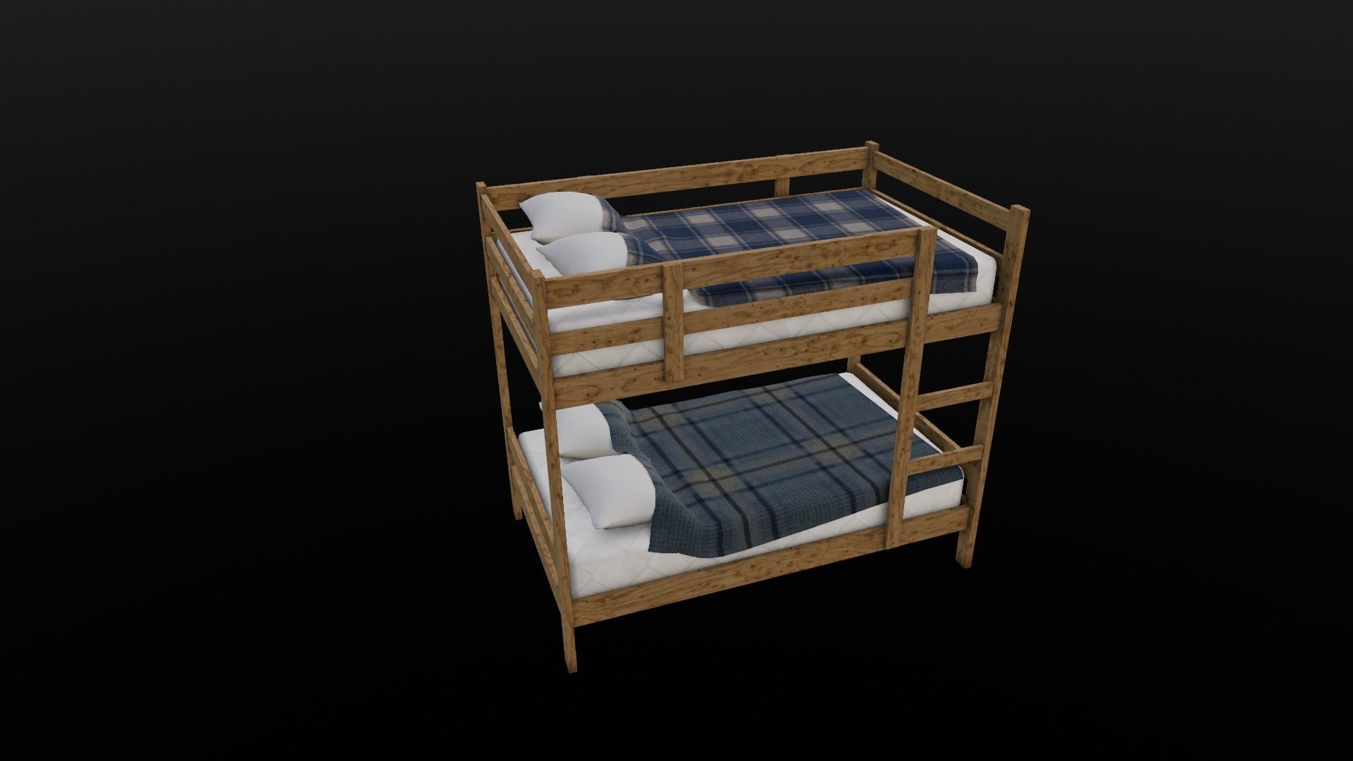Bunkbed 3D Model Low-poly 3D model_19