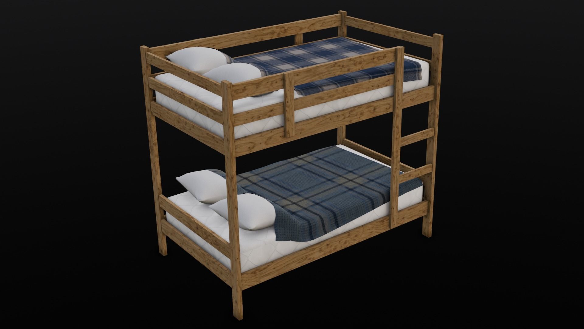 Bunkbed 3D Model Low-poly 3D model_17
