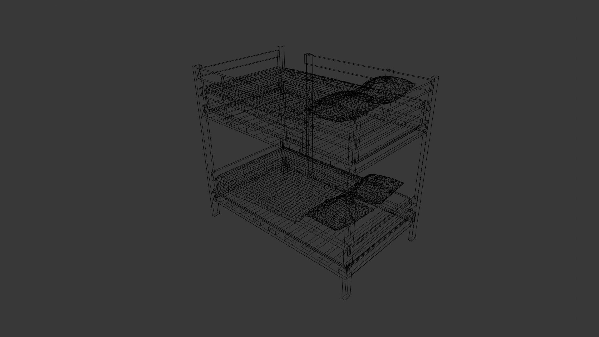 Bunkbed 3D Model Low-poly 3D model_13