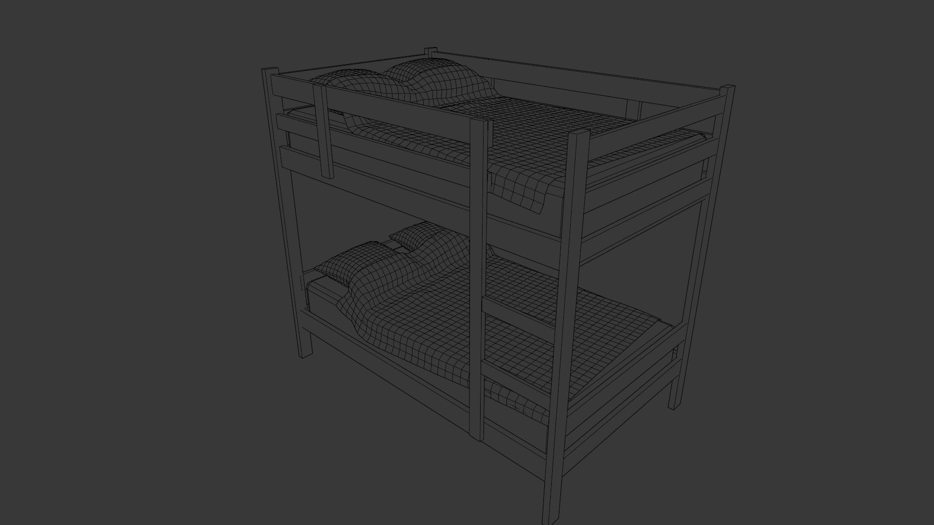 Bunkbed 3D Model Low-poly 3D model_14