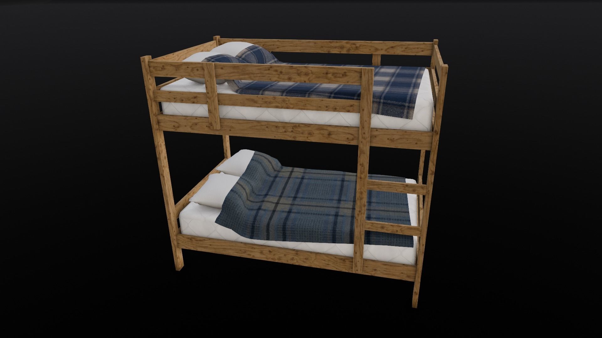 Bunkbed 3D Model Low-poly 3D model_7