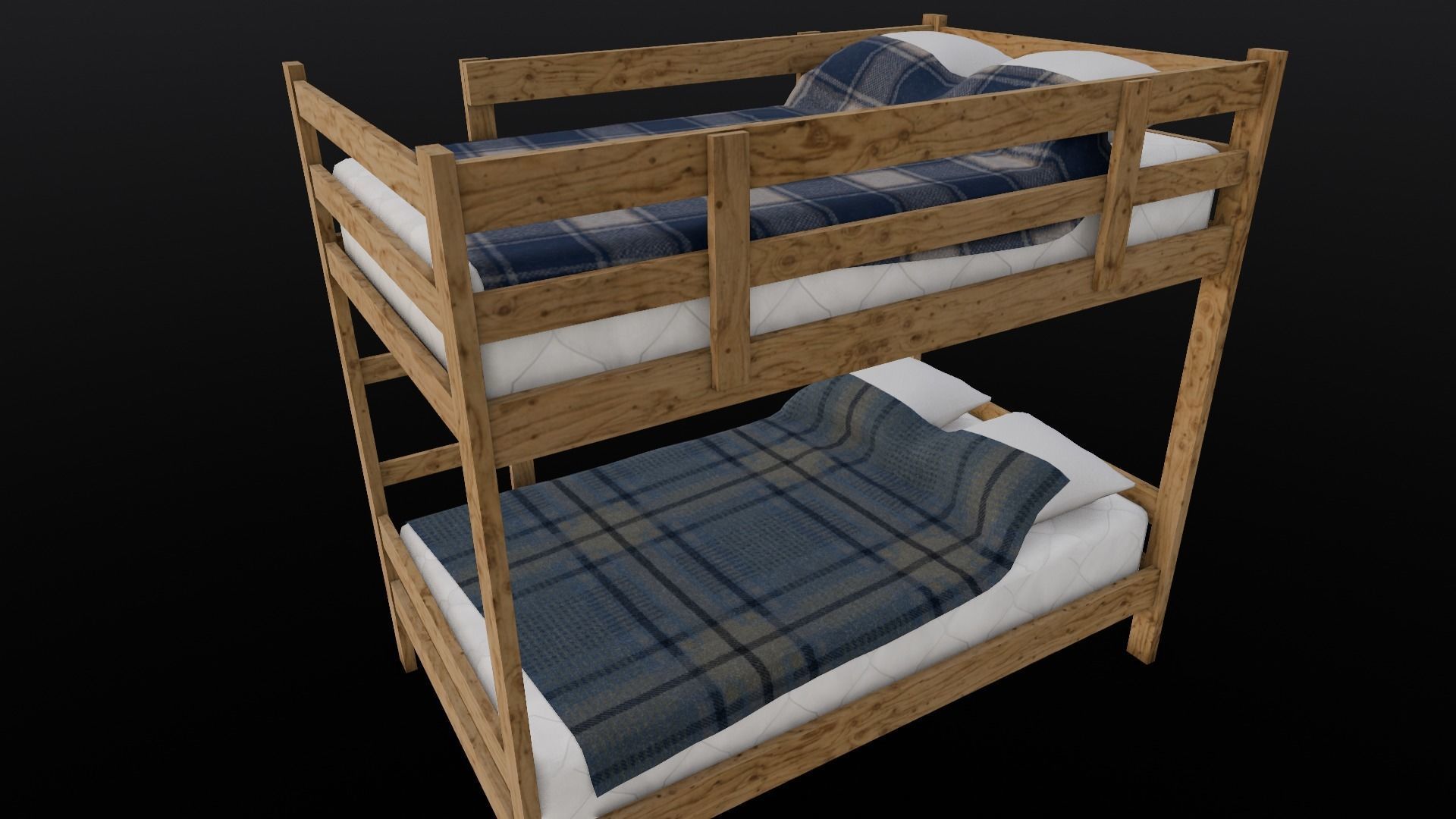 Bunkbed 3D Model Low-poly 3D model_4