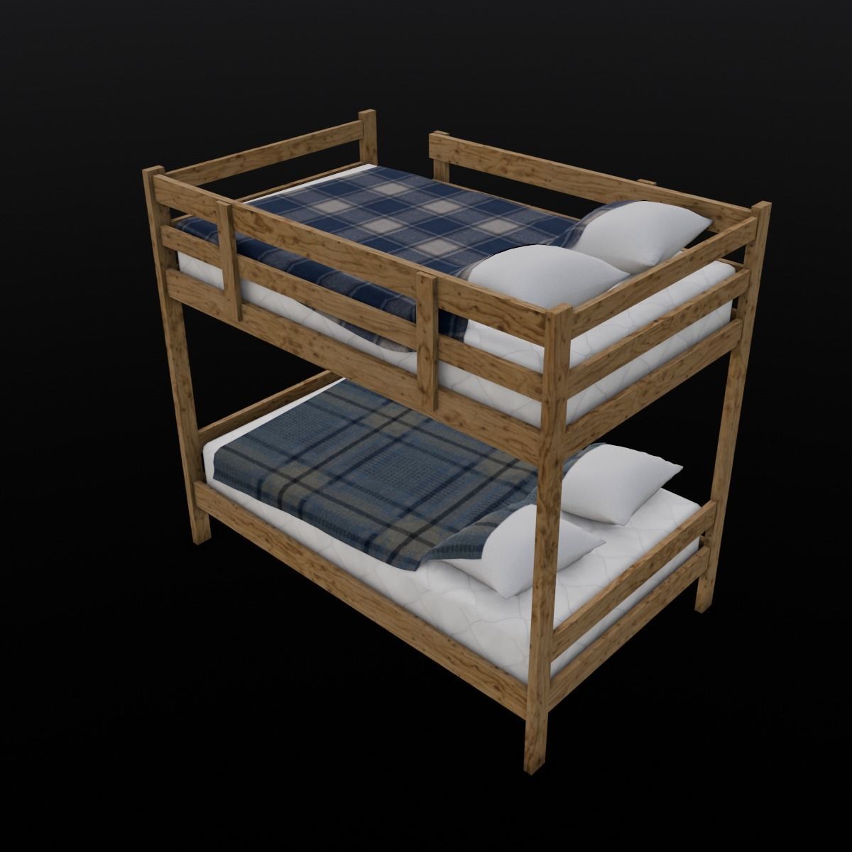 Bunkbed 3D Model Low-poly 3D model_12