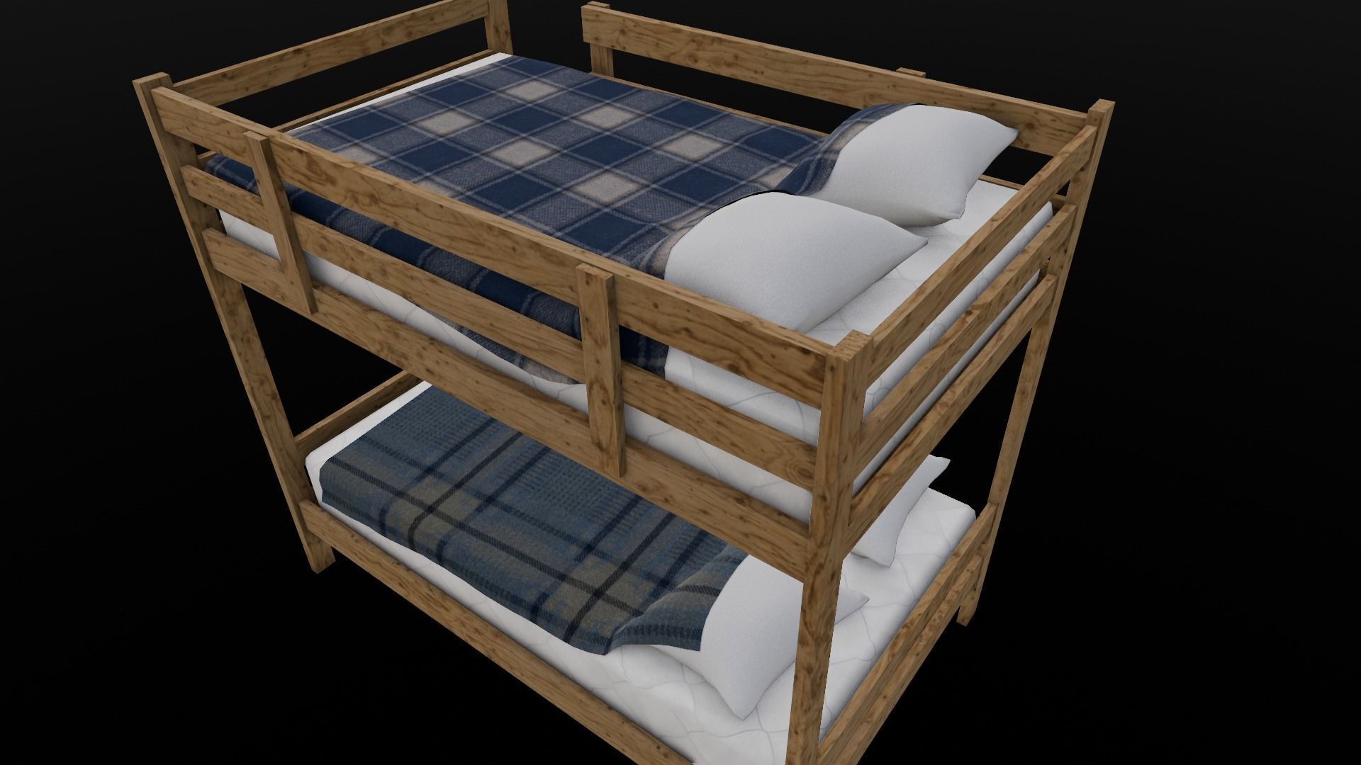 Bunkbed 3D Model Low-poly 3D model_5