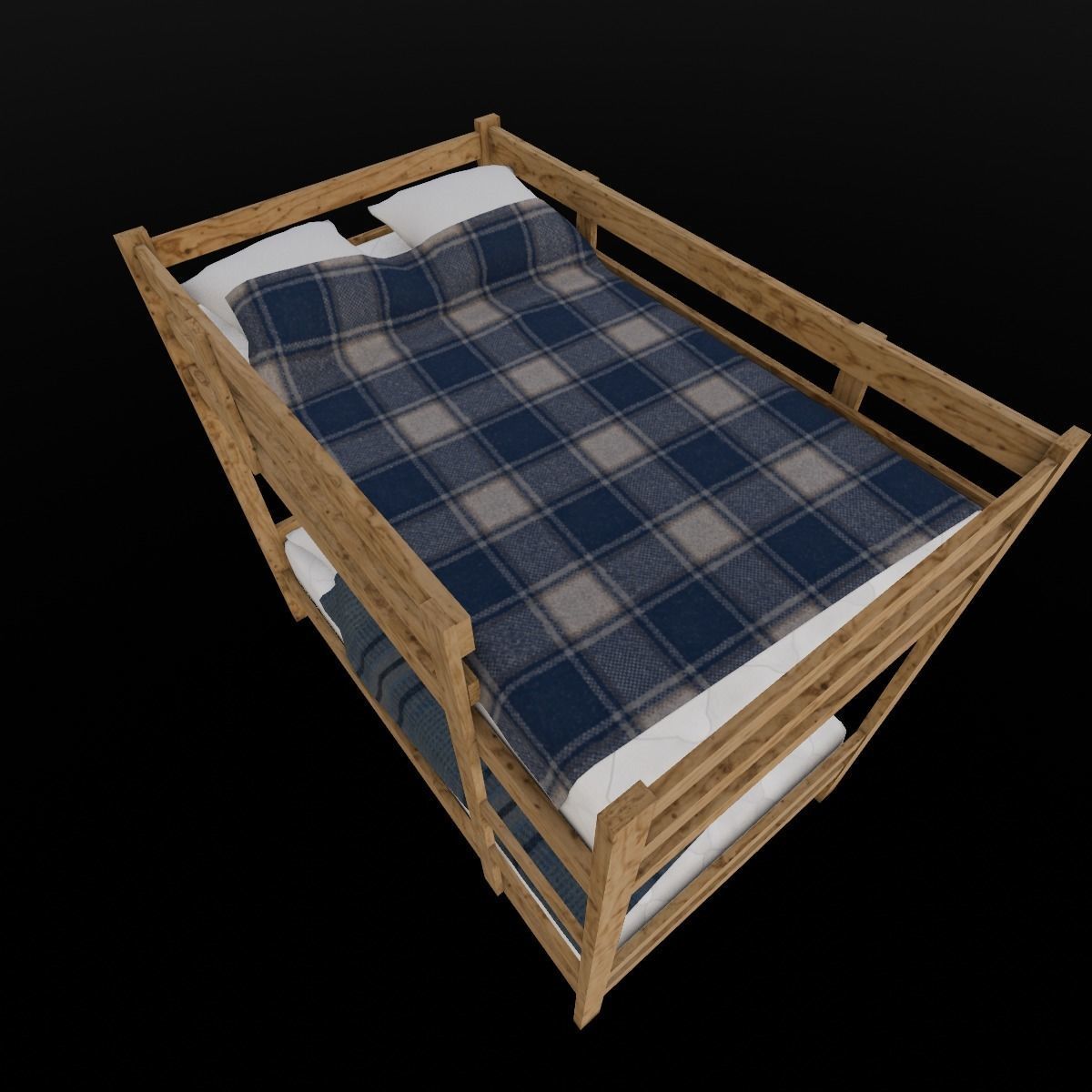 Bunkbed 3D Model Low-poly 3D model_9
