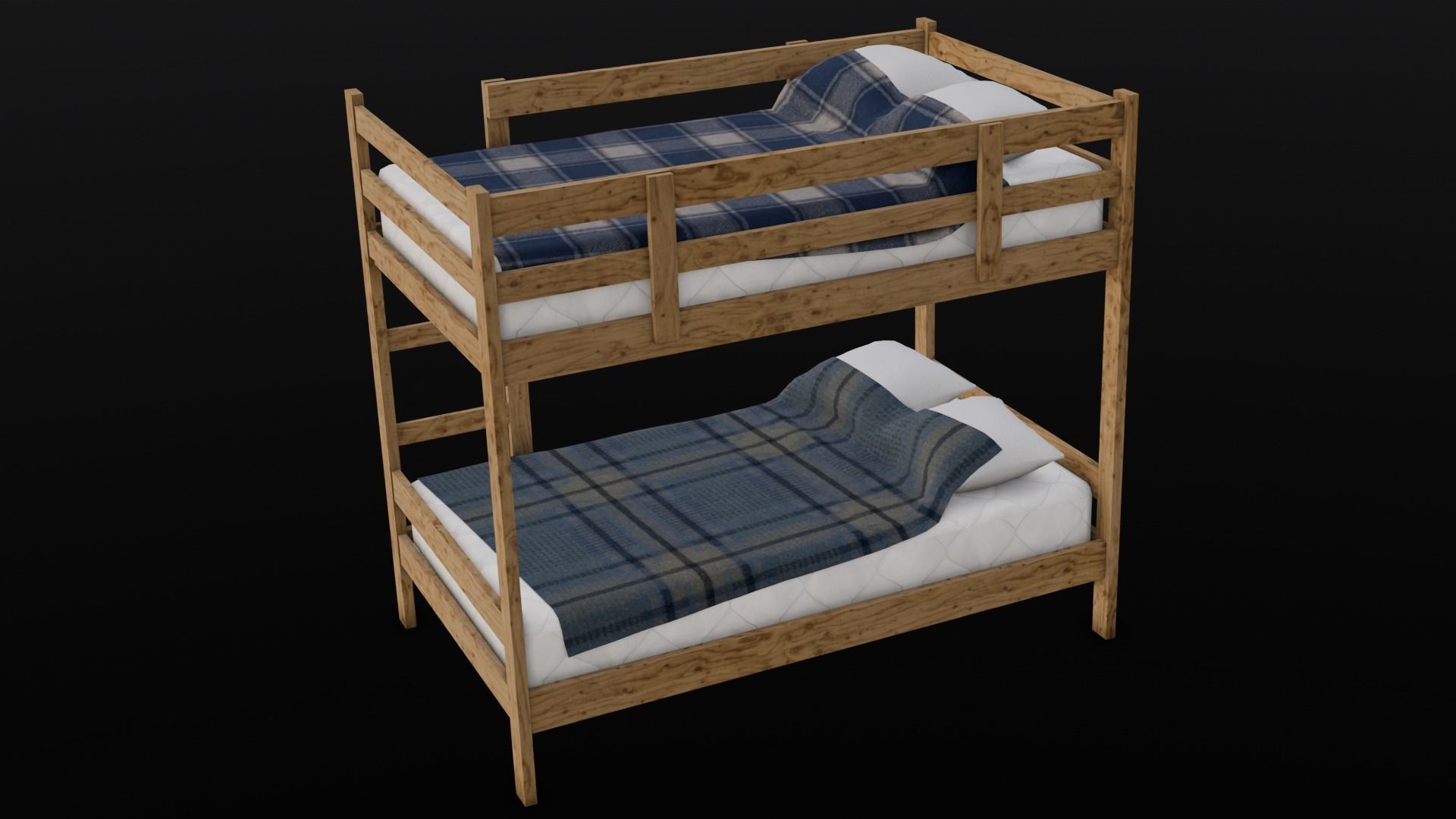 Bunkbed 3D Model Low-poly 3D model_21