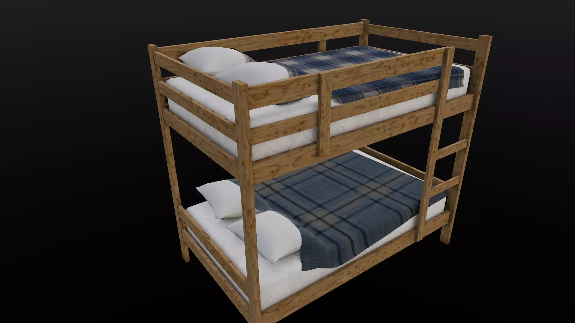 Bunkbed 3D Model Low-poly 3D model_0