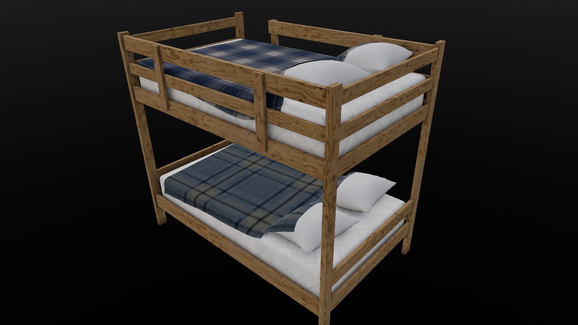 Bunkbed 3D Model Low-poly 3D model_20
