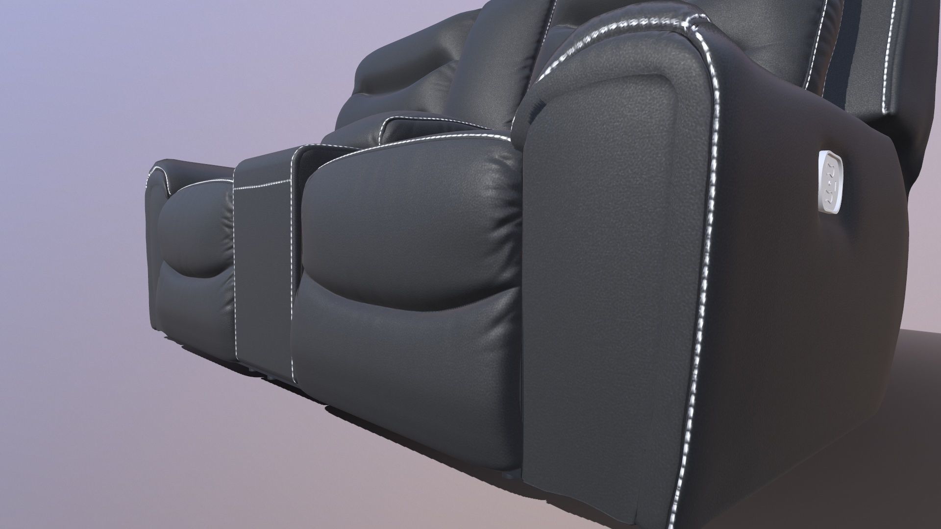Recliner Sofa 3D model_4