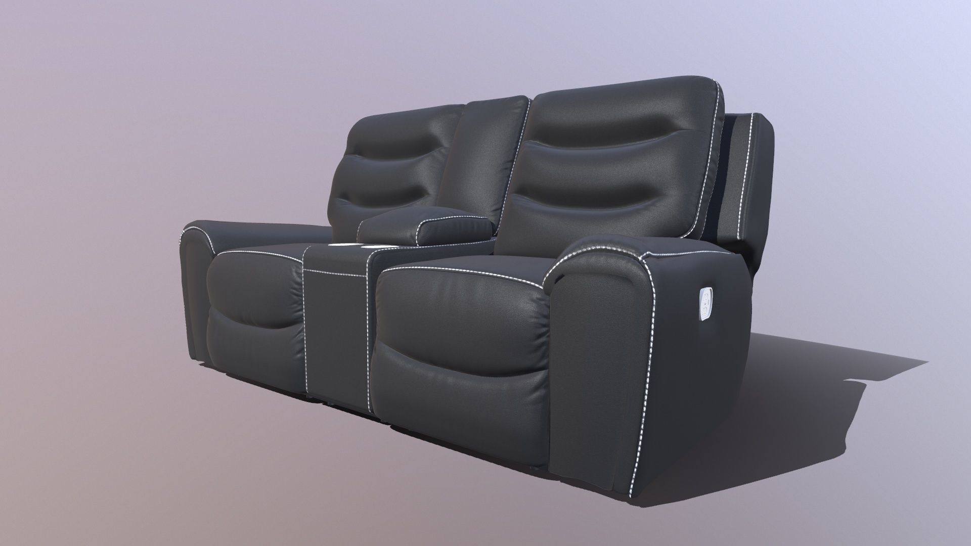 Recliner Sofa 3D model_10